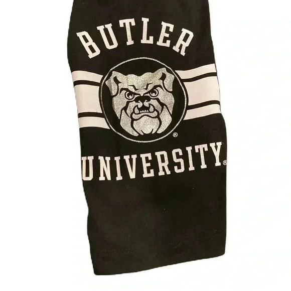 Rare Victoria Secret Pink "Butler" Navy Sweatshirt and Black Leggings Sz. M - Picture 6 of 8